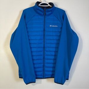 Columbia  Flash Forward Hybrid Blue Zip 650 Down Quilted Puffer Jacket - Mens M